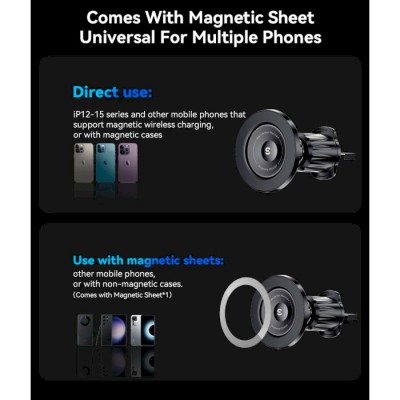 Автомобільний тримач ESSAGER Berlin magnetic car mount long arm (EZJCB-BL01-Z)