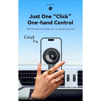 Автомобільний тримач ESSAGER Berlin magnetic car mount outlet model (EZJCFK-BL01-Z)