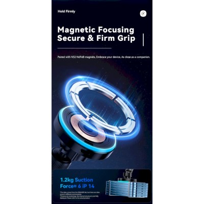 Автомобільний тримач ESSAGER Element magnetic wireless charging car bracket outlet + paste model (EZJCX-YS01-Z)