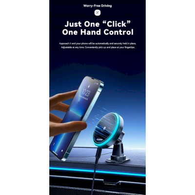 Автомобільний тримач ESSAGER Element magnetic wireless charging car bracket outlet + paste model (EZJCX-YS01-Z)