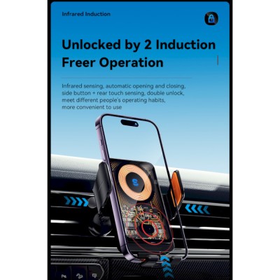 Автомобільний тримач ESSAGER Junyi 15W Wireless Phone Holder for Car (Air Outlet Type) (EZJWX-JY01-Z)
