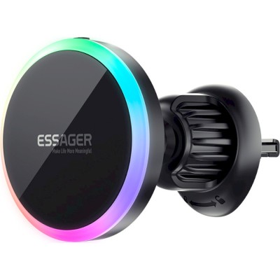 Автомобільний тримач ESSAGER Neon magnetic wireless charger car bracket beak hook + paste (EZJCX-NH01-Z)