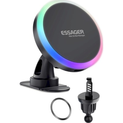 Автомобільний тримач ESSAGER Neon magnetic wireless charger car bracket beak hook + paste (EZJCX-NH01-Z)