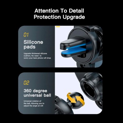 Автомобільний тримач Essager Tourist Gravity Car Mount Phone Holder (EZJZL-TR01) Black