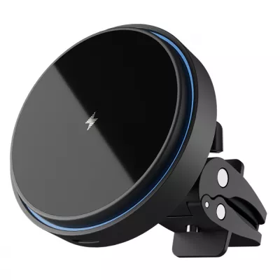 Автомобільний тримач З бездротовою зарядкою Proove Light Circle 15W (WHLC15010001) Black