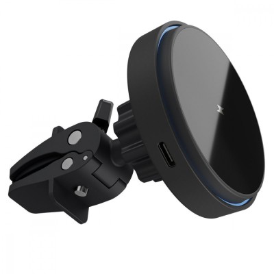 Автомобільний тримач З бездротовою зарядкою Proove Light Circle 15W (WHLC15010001) Black