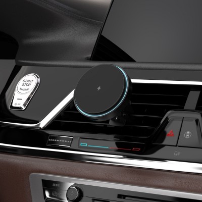 Автомобільний тримач З бездротовою зарядкою Proove Light Circle 15W (WHLC15010001) Black