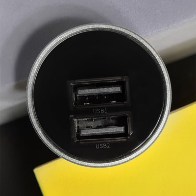 АЗП 2USB Baseus Digital Display (4.8A 24W) (CCBX-0G) Grey