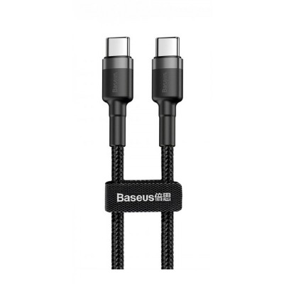 Кабель Baseus Cafule Type-C to Type-C PD 2.0 60W (2m) CATKLF-HG1 (gray/black)