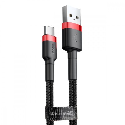Кабель Baseus Cafule USB кабель USB For Type-C 2A 3m (CATKLF-U09) Red/Red