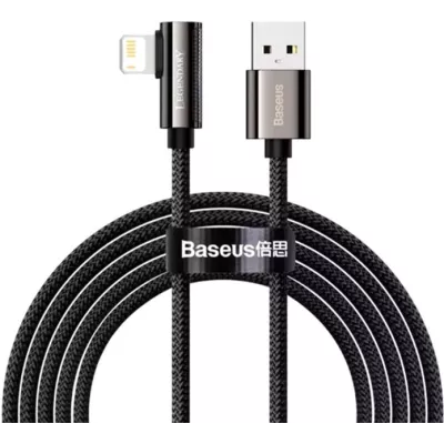 Кабель Baseus Legend Series Elbow Fast Charging Data USB кабель USB To IP 2.4A 2М (CALCS-A01) Black
