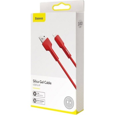 Кабель Baseus Silica Lightning (CALGJ-09) Red 1m