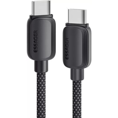 Кабель ESSAGER Breeze USB Cable Type C To Type C 1M 100W (EXCTT1-WL01-P) Black Кабель ESSAGER Breeze USB Cable Type C To Type C 1M 100W (EXCTT1-WL01-P) Black