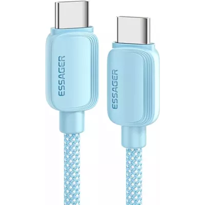 Кабель ESSAGER Breeze USB Cable Type C to Type C 1M 100W (EXCTT1-WL03-P) Blue