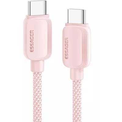 Кабель ESSAGER Breeze USB Cable Type C to Type C 1M 100W (EXCTT1-WL04-P) Pink