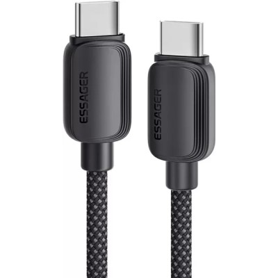 Кабель ESSAGER Breeze USB Cable Type C to Type C 2M 100W (EXCTT1-WLA01-P) Black