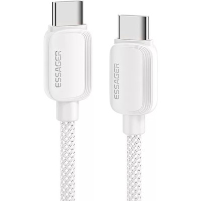 Кабель ESSAGER Breeze USB Cable Type C To Type C 2M 100W (EXCTT1-WLA02-P) White