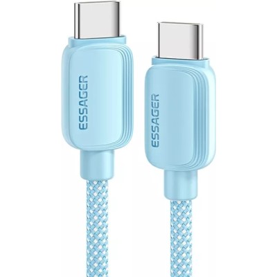 Кабель ESSAGER Breeze USB Cable Type C to Type C 2M 100W (EXCTT1-WLA03-P) Blue