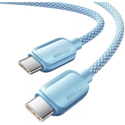 Кабель ESSAGER Breeze USB Cable Type C to Type C 2M 100W (EXCTT1-WLA03-P) Blue