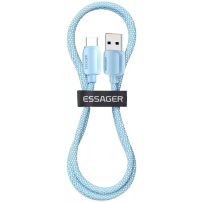 Кабель ESSAGER Breeze USB Cable USB-A to Type C 1M 100W (EXC7A-WL03-P) Blue