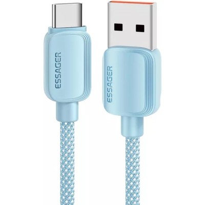 Кабель ESSAGER Breeze USB Cable USB-A to Type C 2M 100W (EXC7A-WLA03-P) Blue