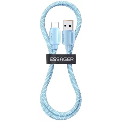 Кабель ESSAGER Breeze USB Cable USB-A to Type C 2M 100W (EXC7A-WLA03-P) Blue