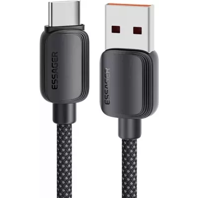 Кабель ESSAGER Breeze USB Cable USB-A to Type C 3M 100W (EXC7A-WLC01-P) Black