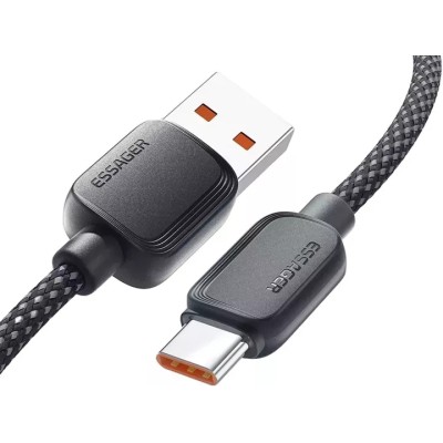 Кабель ESSAGER Breeze USB Cable USB-A to Type C 3M 100W (EXC7A-WLC01-P) Black