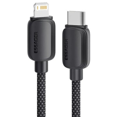 Кабель ESSAGER Breeze USB Cable USB-C to Ligthning 1M 20W (EXCTL-WL01-P) Black Кабель ESSAGER Breeze USB Cable USB-C to Ligthning 1M 20W (EXCTL-WL01-P) Black