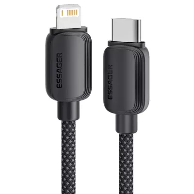 Кабель ESSAGER Breeze USB Cable USB-C to Ligthning 1M 20W (EXCTL-WL01-P) Black