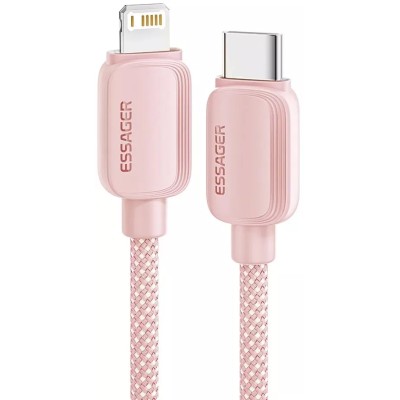 Кабель ESSAGER Breeze USB Cable USB-C To Ligthning 1M 20W (EXCTL-WL04-P) Pink