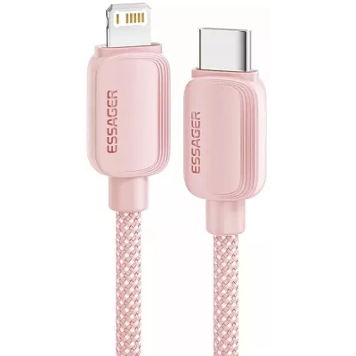 Кабель ESSAGER Breeze USB Cable USB-C To Ligthning 1M 20W (EXCTL-WL04-P) Pink