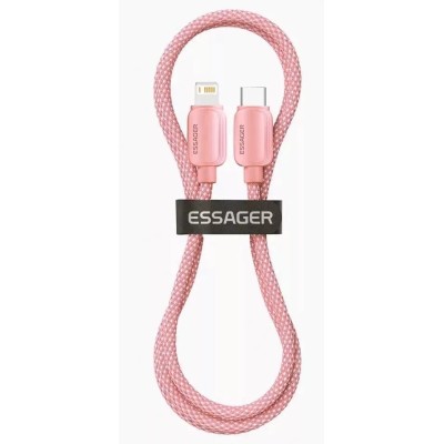 Кабель ESSAGER Breeze USB Cable USB-C To Ligthning 1M 20W (EXCTL-WL04-P) Pink