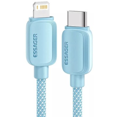 Кабель ESSAGER Breeze USB Cable USB-C to Ligthning 2M 20W EXCTL-WLA03-P) Blue