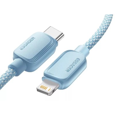 Кабель ESSAGER Breeze USB Cable USB-C to Ligthning 2M 20W EXCTL-WLA03-P) Blue