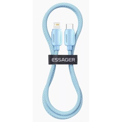 Кабель ESSAGER Breeze USB Cable USB-C to Ligthning 2M 20W EXCTL-WLA03-P) Blue