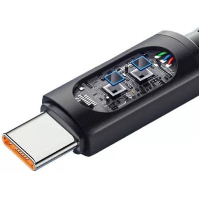 Кабель Essager Enjoy LED Digital Display USB Charging Cable 7A USB A to Type C 1m (EXCT-XY01-P) Black Кабель Essager Enjoy LED Digital Display USB Charging Cable 7A USB A to Type C 1m (EXCT-XY01-P) Black