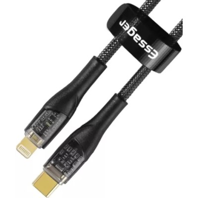 Кабель Essager Interstellar Transparent Design USB Charging Cable Type C to Lightning 1m (EXCTL-XJ01-P) Black
