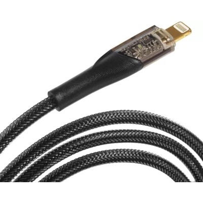 Кабель Essager Interstellar Transparent Design USB Charging Cable Type C to Lightning 1m (EXCTL-XJ01-P) Black