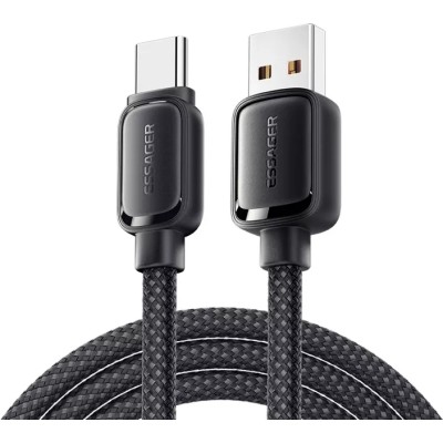 Кабель ESSAGER Jelly Bean Type-A-Type-C 7A Fully Compatible Magnetic Data Cable 1M (EXCT-TD01-P) Black
