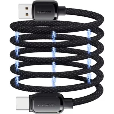 Кабель ESSAGER Jelly Bean Type-A-Type-C 7A Fully Compatible Magnetic Data Cable 1M (EXCT-TD01-P) Black