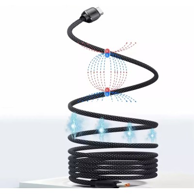 Кабель ESSAGER Jelly Bean Type-C-Type-C 100W Magnetic Data Cable 1M (EXCTT1-TD01-P) Black
