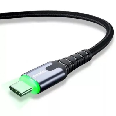 Кабель ESSAGER LED Light USB Charging & Data Cable Type-C 3A 2M (EXCT-XGA0G) Black