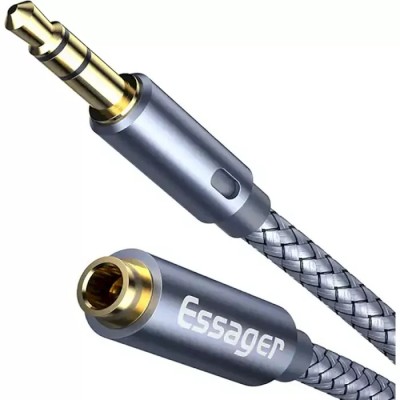 Кабель ESSAGER Monster Headphone Extension Cable Jack 3.5mm Audio Aux Cable 3.5 mm Female Splitter Adapter 2M (EYPY35-MYA0G) Кабель ESSAGER Monster Headphone Extension Cable Jack 3.5mm Audio Aux Cable 3.5 mm Female Splitter Adapter 2M (EYPY35-MYA0G)