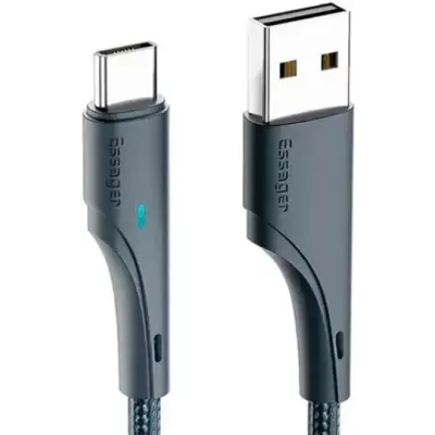 Кабель ESSAGER Rousseau 3A Fast Charging USB Lightning Cable 0.25m (EXCL-LSB01) Black