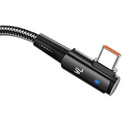 Кабель ESSAGER Sunset Bend Type 7A cable USB A to Type C 1M 100W (EXCWT7A-CG01-P) Black