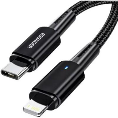Кабель Essager Sunset Type-C To Lightning 20W USB Charging Cable 1m (EXCTL-CG01) Black Кабель Essager Sunset Type-C To Lightning 20W USB Charging Cable 1m (EXCTL-CG01) Black