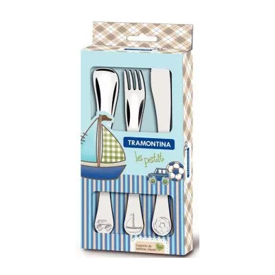 Столові прилади TRAMONTINA BABY Le Petit blue синій / X3 пр. Стол.пріборов (66973/000)