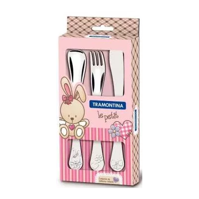 Столові прилади TRAMONTINA BABY Le Petit pink рожевий / X3 пр. Стол.пріборов (66973/005)
