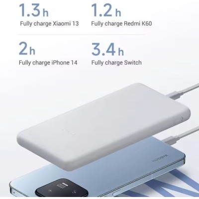 Портативна батарея Xiaomi 10000mAh 22.5W Lite (BHR9350GL) світло сірий Портативна батарея Xiaomi 10000mAh 22.5W Lite (BHR9350GL) світло сірий